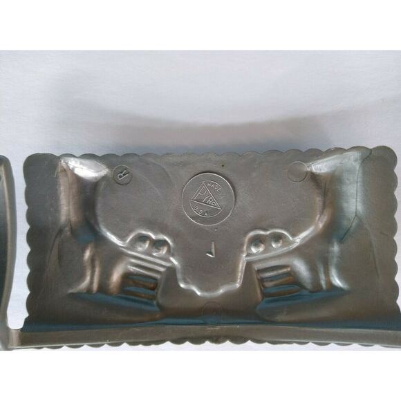 Mr Peanut Hard Plastic Belt Buckle Cowboy Embossed Western Planters Peanuts 1960 - Picture 7 of 7